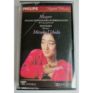 Mitsuko Uchida - Cassette Tape - Mozart 3 Piano Sonatas & 1 Fantasia - Classical